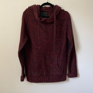 Urban Heritage Red Black Hooded Sweater Pullover